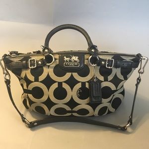 Coach black and grey purse